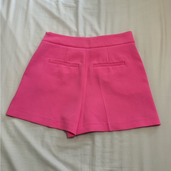 Zara Pink High Waist Tailored Shorts - Picture 2 of 7